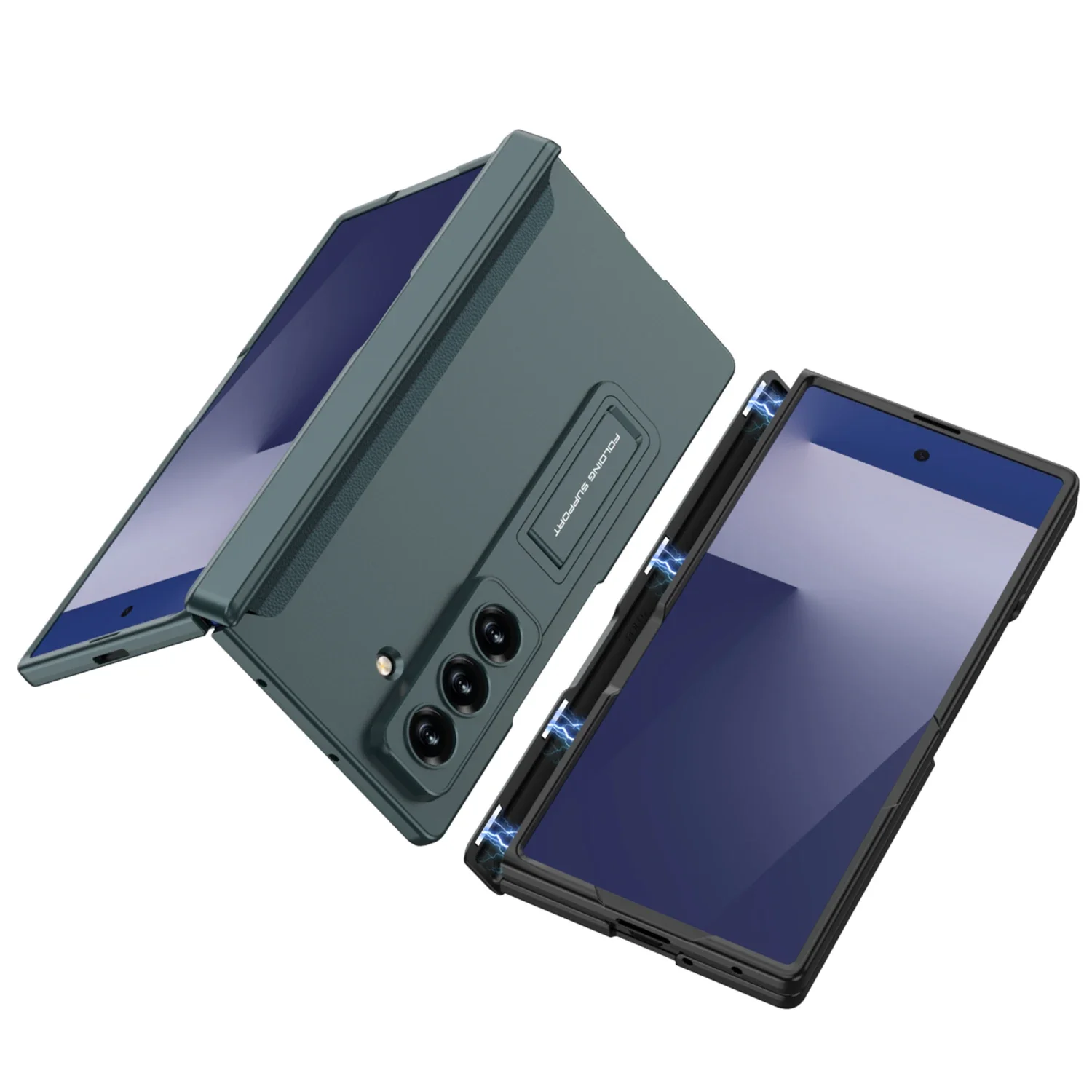 Все включено чехол для телефона с магнитным шарниром для Samsung Galaxy Z Fold 7, 6, 5, 4, 3, 5G с защитным стеклом для экрана, противоударный чехол