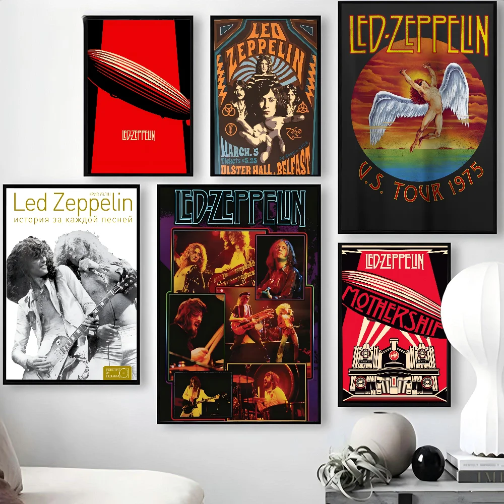 Band L-Led Z-Zeppelin Poster Poster Paper Print Home Living Room Bedroom Entrance Bar Cafe Art Painting Decoration