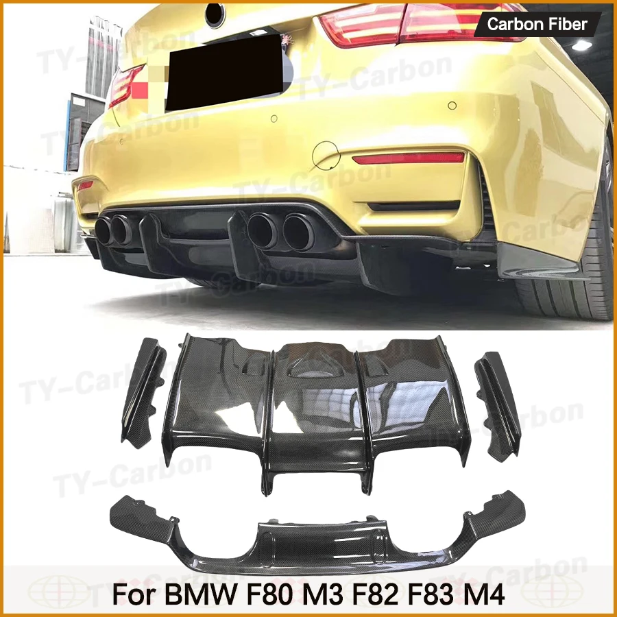 

Карбоновый задний диффузор-сплиттер (накладка) для BMW F80 M3 F82 F83 M4, защита бампера, 2014-2019, седан/купе, FRP
