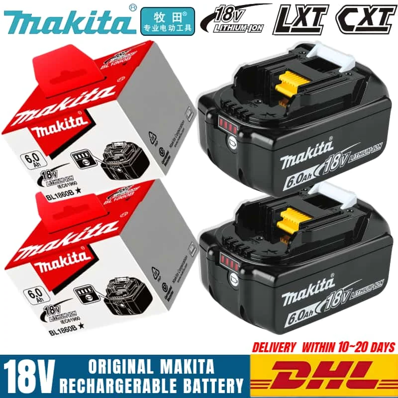 

Original Makita18V 6.0Ah Battery✅BL1830BL1830B BL1840 BL1840B BL1850 BL1850B DDF487 Lithium Ion Power Tools Backup Battery