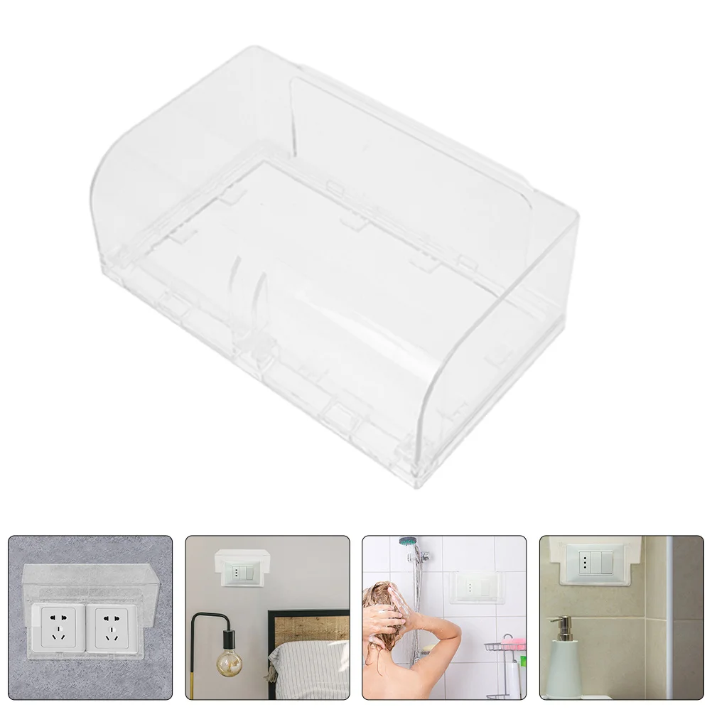 

3Pcs Double 86 Type Waterproof Outlet Box Cover Adhesive Bathroom Switch Socket Protector Splash Guard Electrical Safety Cover