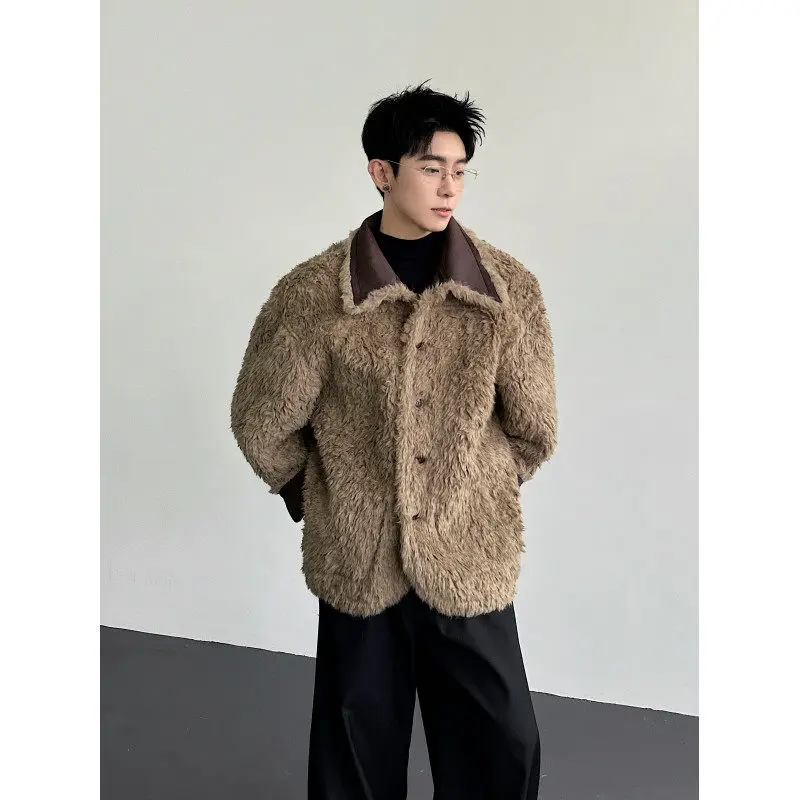 Men's 2025 Winter New Double-sided Wear Parkas Masculinity PU Leather Thickened Parkas Men's Warm Chic Faux Fur Integrated Coats