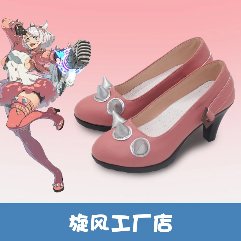 Guilty Gear Elphelt Valentine Cosplay Shoes Boots Halloween Carnival High Heel Shoes Custom Made