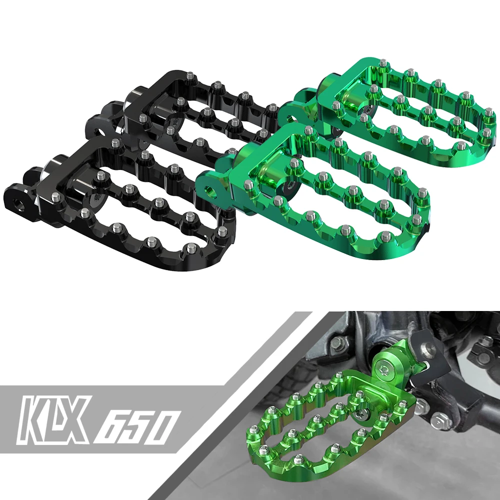 

For KAWASAK klx KLX250R KLX250 KLX25 KLX250S KLX250SF KLX300R KLX650 KLX650R KLR650 Motorcycle Footpegs Foot Pegs Pedal Footrest