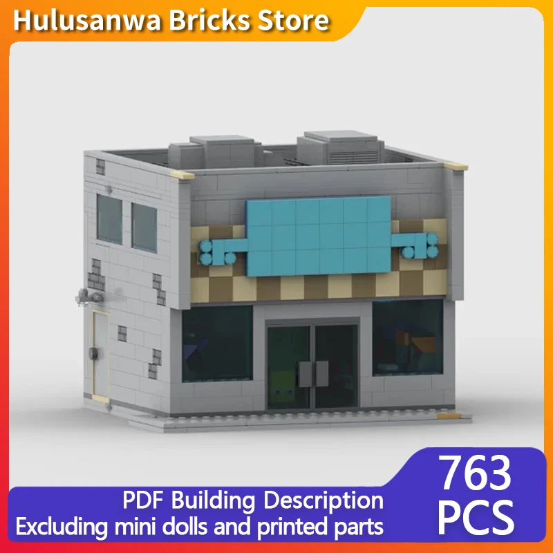 Popular Anime Model MOC Building Bricks Springfield Game Console Room Modular Technology Gift Holiday Assemble Children Toy Suit