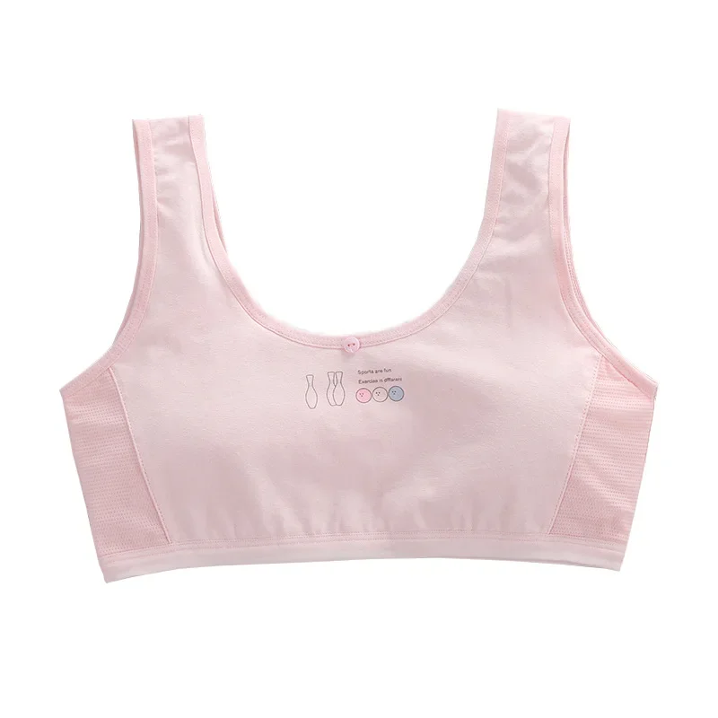 Puberty Students Cotton Training Bra Girls Mesh Summer Breathable Vest Underwear for Junior and High School Students KF931