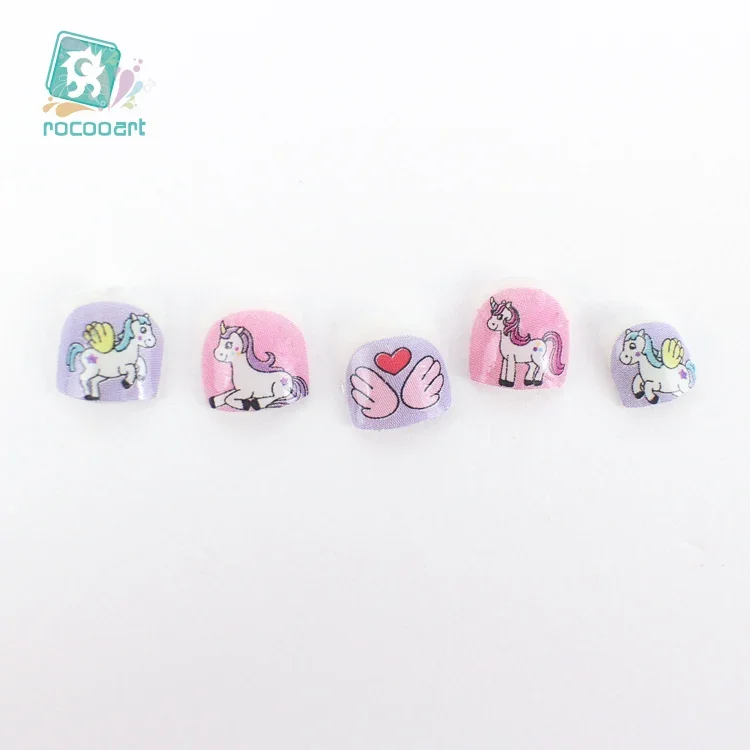 Rocooart Unicorn Nail Stickers For Kids Cartoon Nail Art Decoration Nail Wraps Cute Elements Manicure Foil Art Decal Child