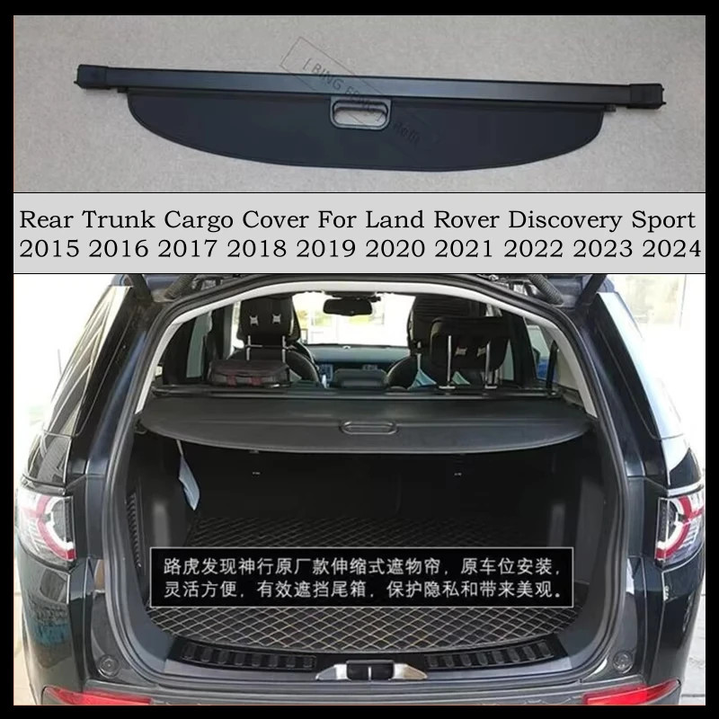 Rear Trunk Cargo Cover For Land Rover Discovery Sport 2015-2024 Partition Curtain Screen Shade Security Shield Car Accessories