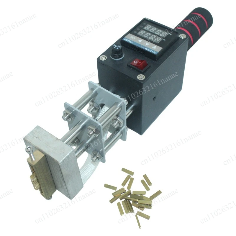 5*7cm  Copper Mold Hot Stamping Machine Handheld Embossing Logo for Cake Leather PVC Wood 500W Manual Stamper 220V 110V