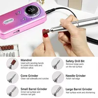 Portable Nail Drill Electric File 45000RPM Professional Rechargeable Nail Sander Cordless Nail Drill for Acrylic Nails Remo