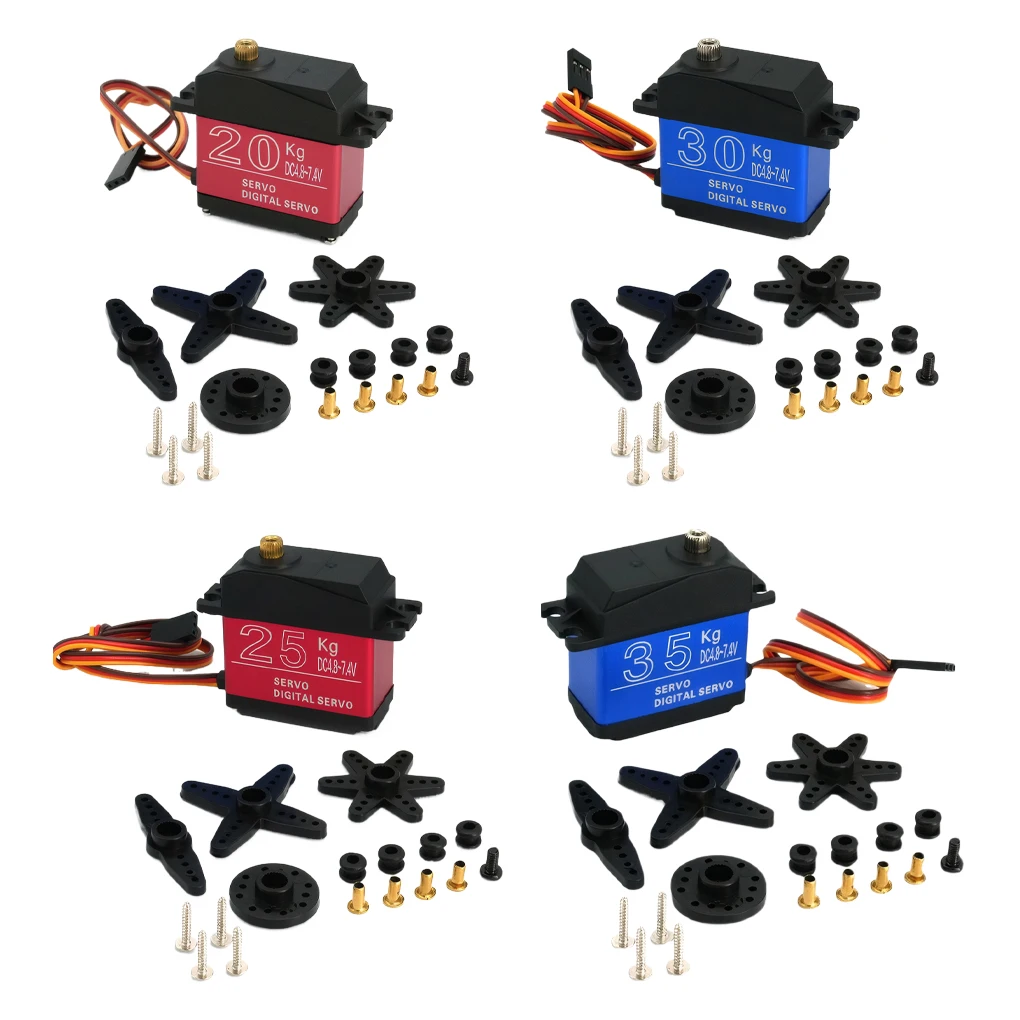 Servo numérique étanche à couple élevé pour camion RC, engrenage en métal, jouets de bras mécaniques, Louvain, 25T, 20kg, 25kg, 30kg, 35kg, 180