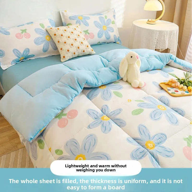 Thickened Winter Comforter Warm Bedding Four Seasons Dormitory Single Student New Model Winter Quilt Thickened To Keep Warm