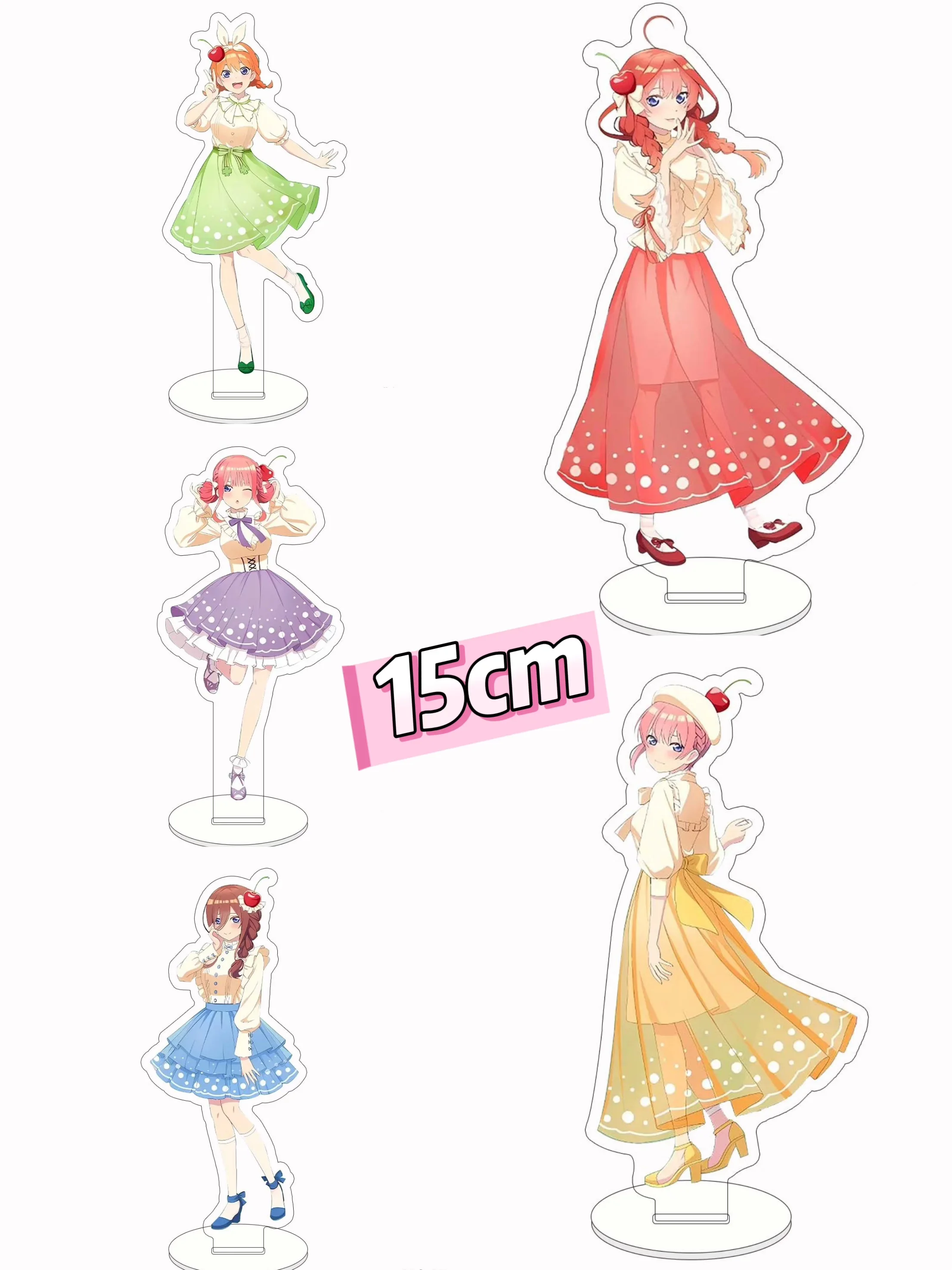 

Милое аниме The Quintuplets акриловая подставка Nakano Ichika Nino Miku Yotsuba Itsuki модель тарелки игрушки подарок другу 15 см