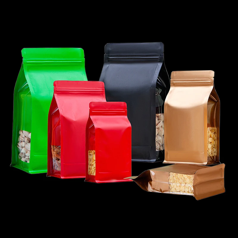 

50 шт., пакеты для упаковки кофе из алюминиевой фольги с сумкой на молнии для хранения кофейных зерен, порошка, сахарные орехи, пластиковая герметичная сумка для хранения