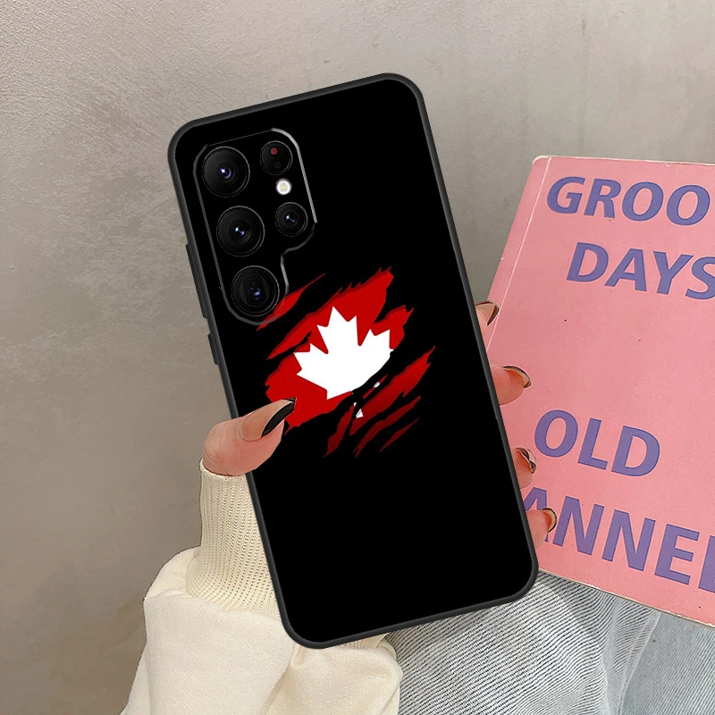 Etui z flagą Kanady dla Samsung Galaxy S25 Ultra S20 S21 S22 S23 S24 Ultra S9 S10 Plus S25 FE Cover Coque