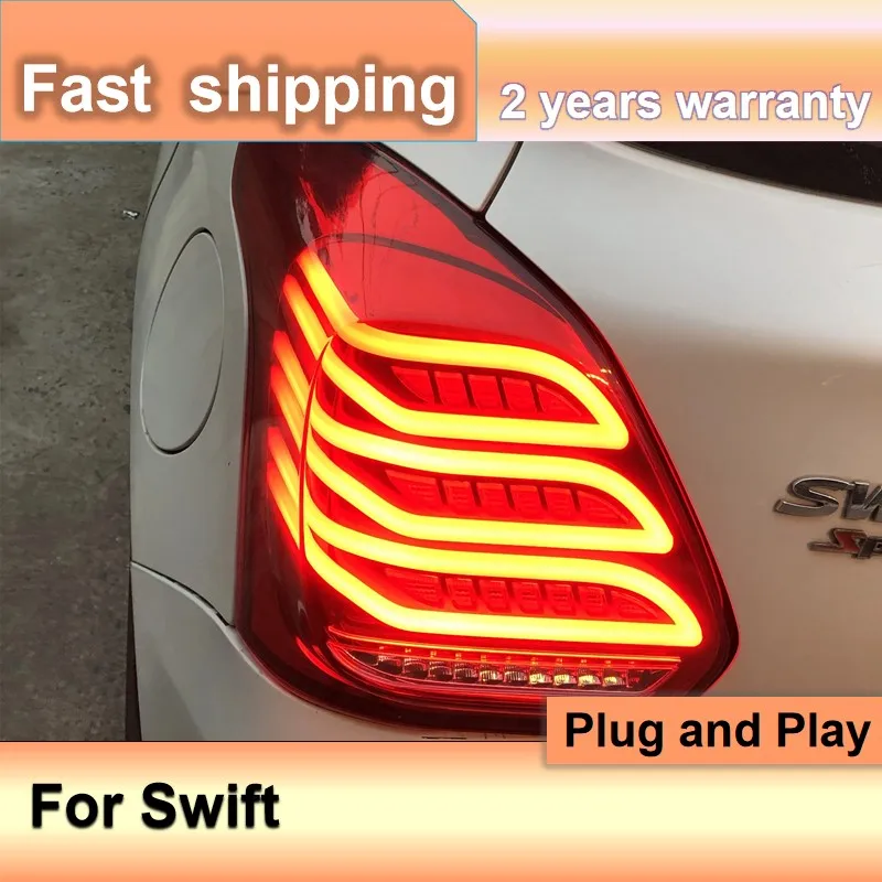 

Автомобильные аксессуары для Suzuki Swift, задний фонарь 2017-2021, задние фонари Swift, задние DRL, противотуманный тормоз, указатель поворота заднего хода