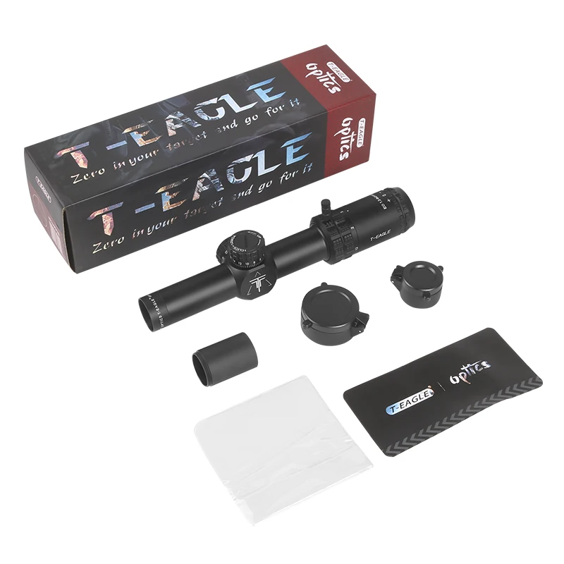 Imagem -06 - Teagle-riflescope Tático Grande Angular 126x4 Polegadas para Rifle Sniper Airsoft Óptica de Caça Pistolas Pneumáticas