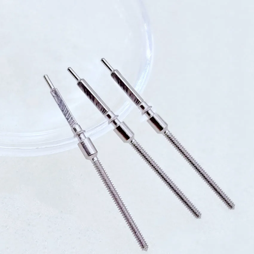 2/5/10/20Pcs Movement Watch Steel Stem Crown Kit Watch Parts For 7750 7751 Movement Watches Stem Spare 0.9 Teeth view 2