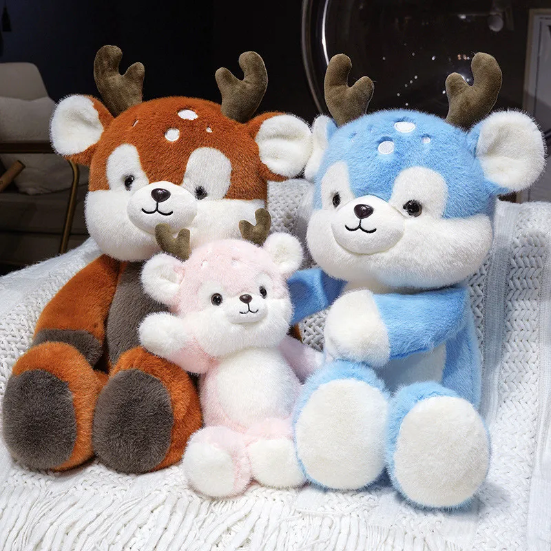Peluche Cervo Sika Carino con Gambe Lunghe 45-80cm, Morbido Giocattolo di Peluche per Dormire, Decorazione Camera da Letto, Regalo di Compleanno per Bambine