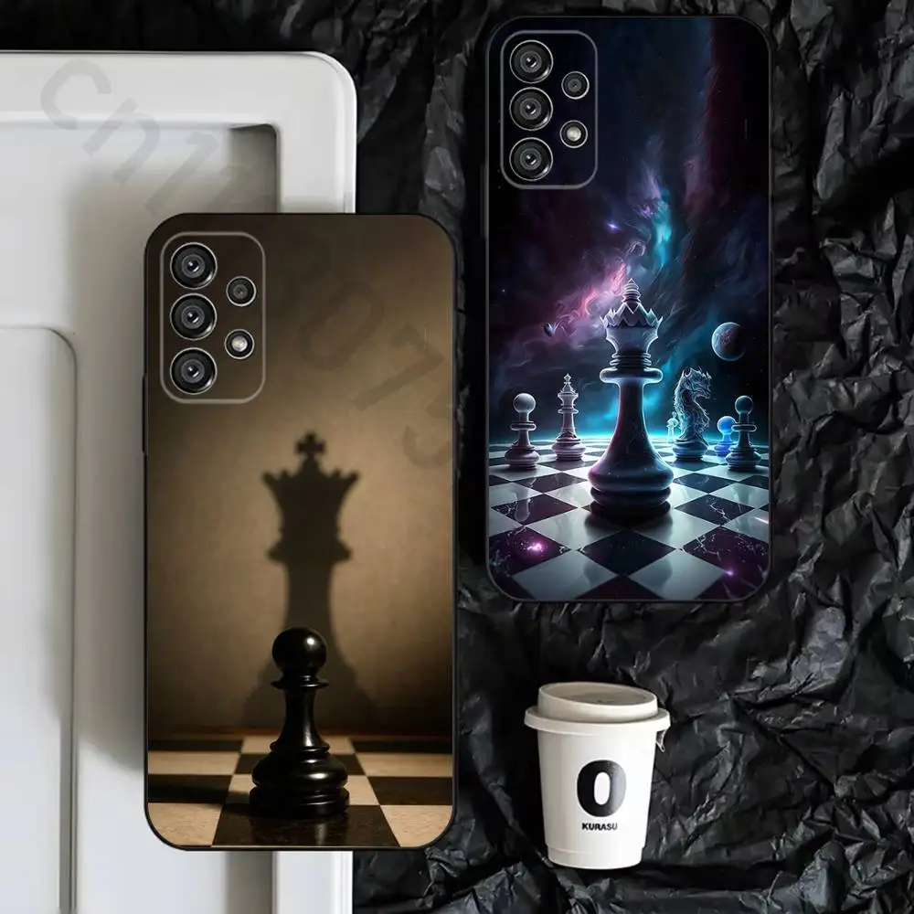 

Art Chess Phone Case For Samsung S9,S10,S20,S10,S21,S25,S24,S23,Ultra,FE,Plus,Lite,Soft Silicone Black Cover