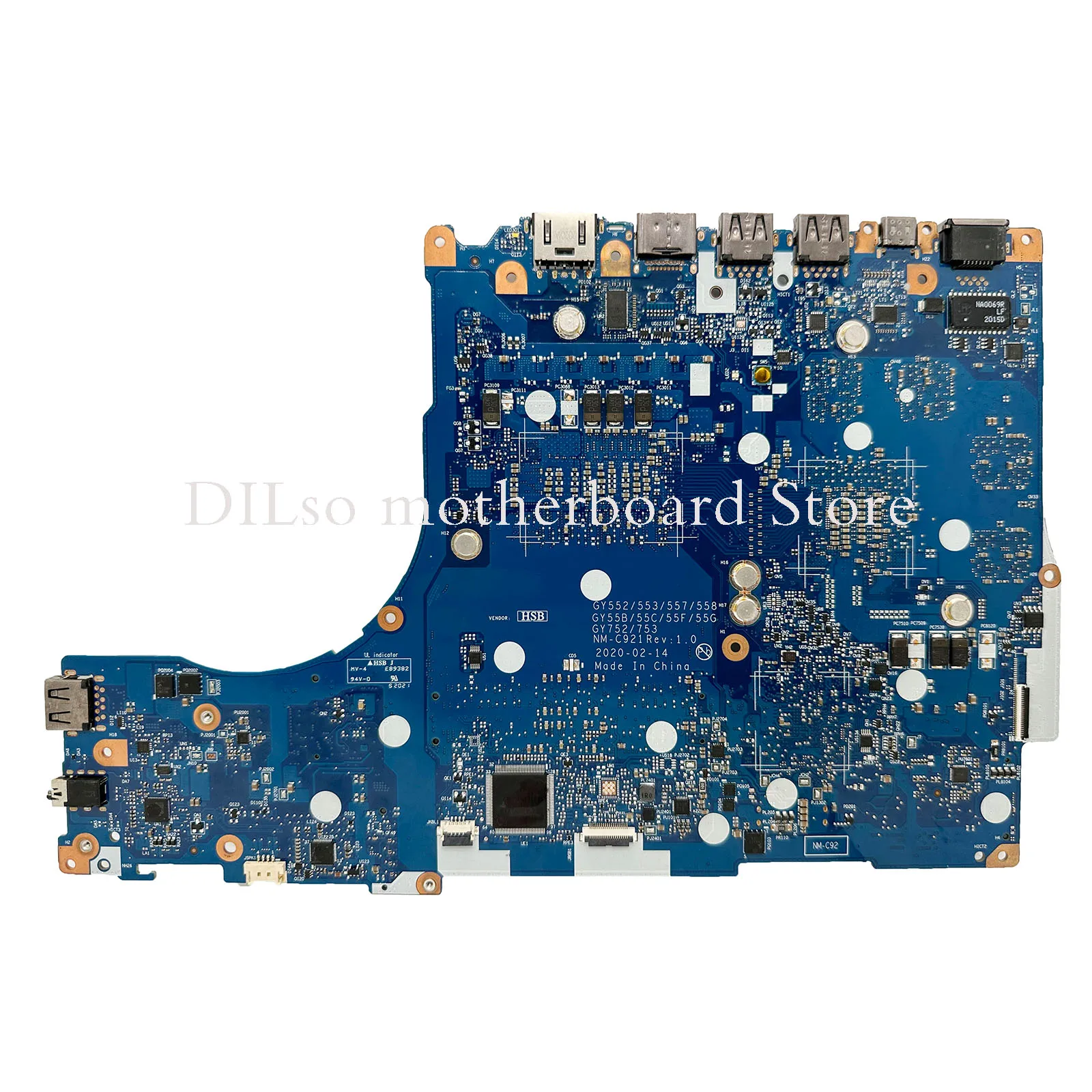 KUFU NM-C921 Mainboard  For Lenovo Legion 5-15IMH05 Laptop Motherboard  CPU:I7-10750H GPU:GTX1650 FRU:5B20S72437 5B20S72433