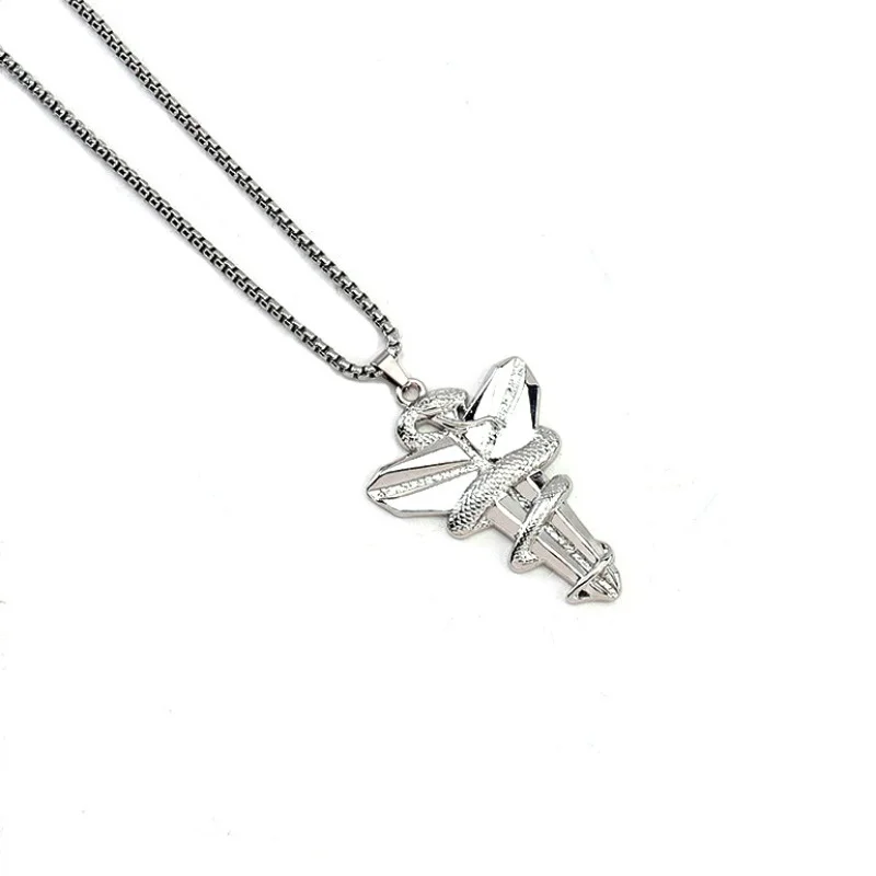 2023 قلادة للرجال مشجعي كرة السلة قلادة تذكارية قلادة ثعبان مامبا مجوهرات الصليب المد ارتداء اليومي