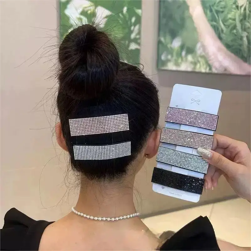 

Легкая роскошная высококачественная заколка для волос со стразами и заколкой с бриллиантовым краем, аксессуары для волос для женщин