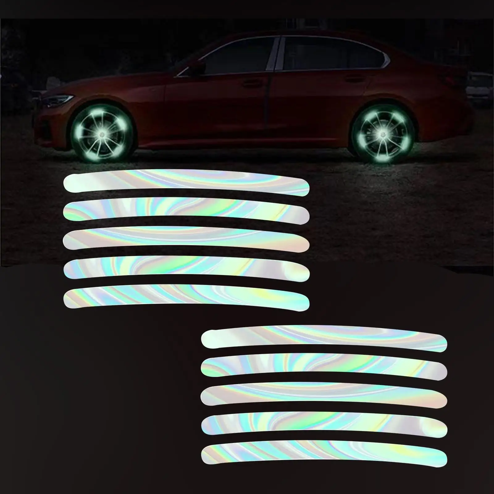 

Светоотражающая наклейка на колесный диск автомобиля, наклейка на обод шин для мотоцикла