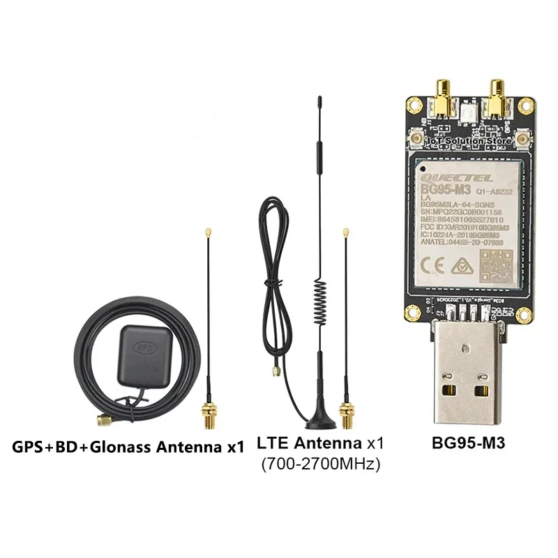 

Quectel BG95-M3 LTE CatM1 CatNB2 EGPRS Module USB Dongle with GPS Receiver 5PIN Serial Port Development Suite Low Consumption
