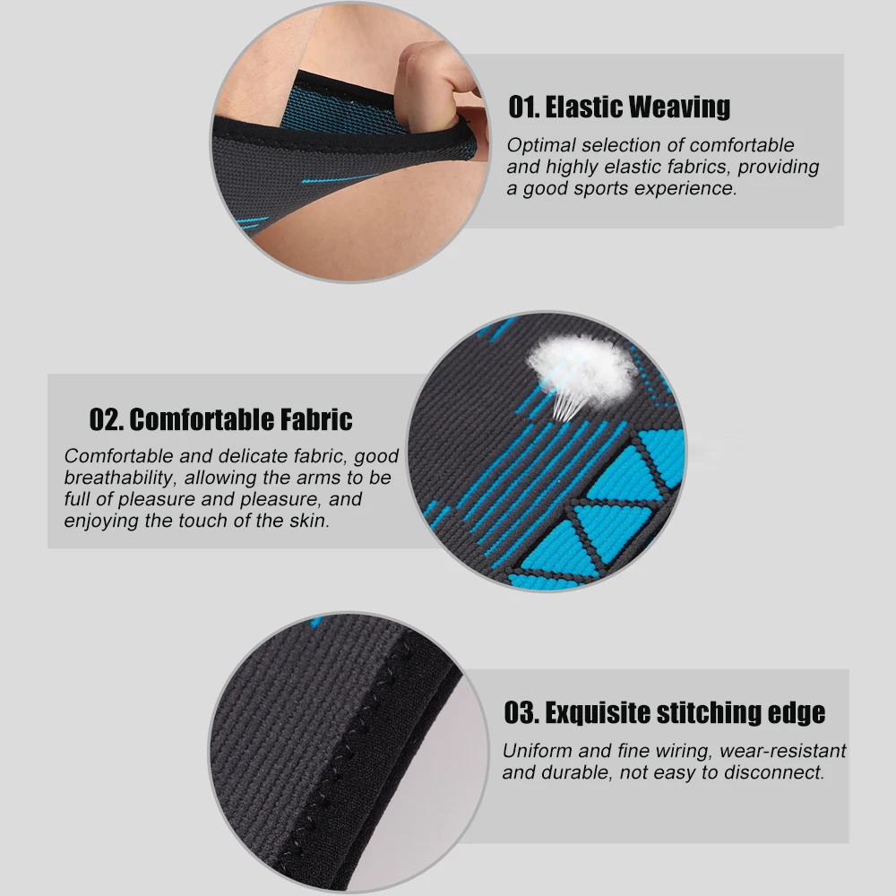 1pcs Golfer's Elbow Brace Compression Sleeve Support Joint Pain Relief Recovery Tendonitis Tennis Elbow Braces Unisex Adult Size