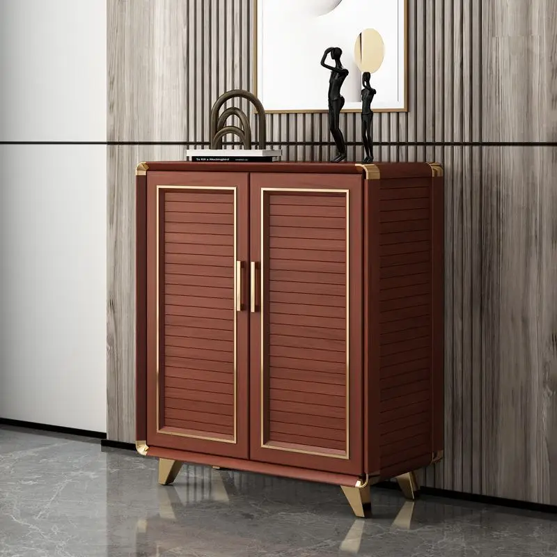 Aluminum honeycomb panel shoe cabinet household door porch cabinet outdoor balcony waterproof and sunscreen large-capacity locke