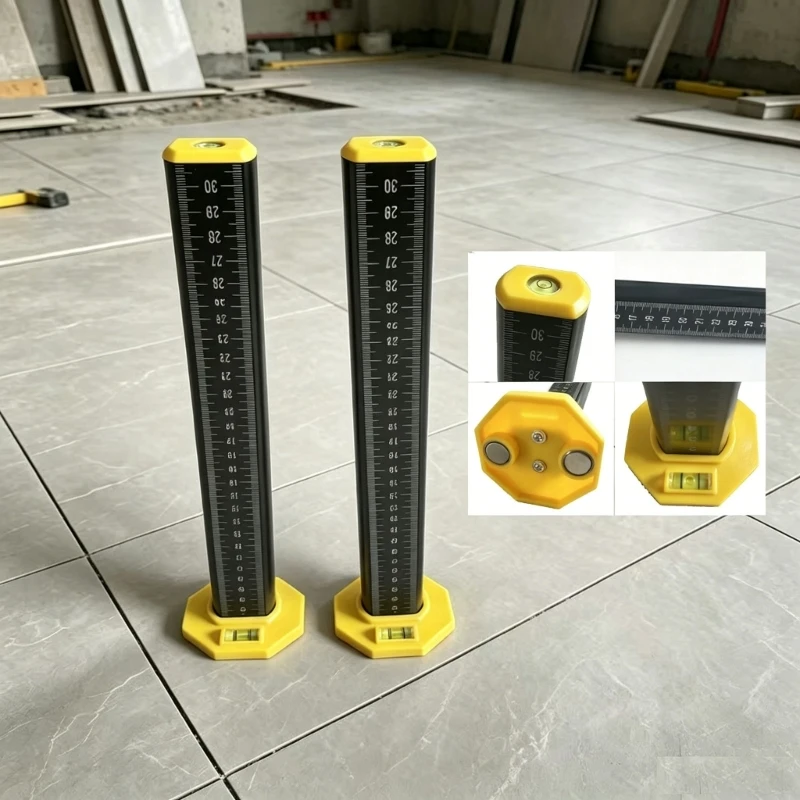 Equal Height Ruler Tile Alignment Tool For DIY Home Improvement And Professional Flooring Applications D2RD