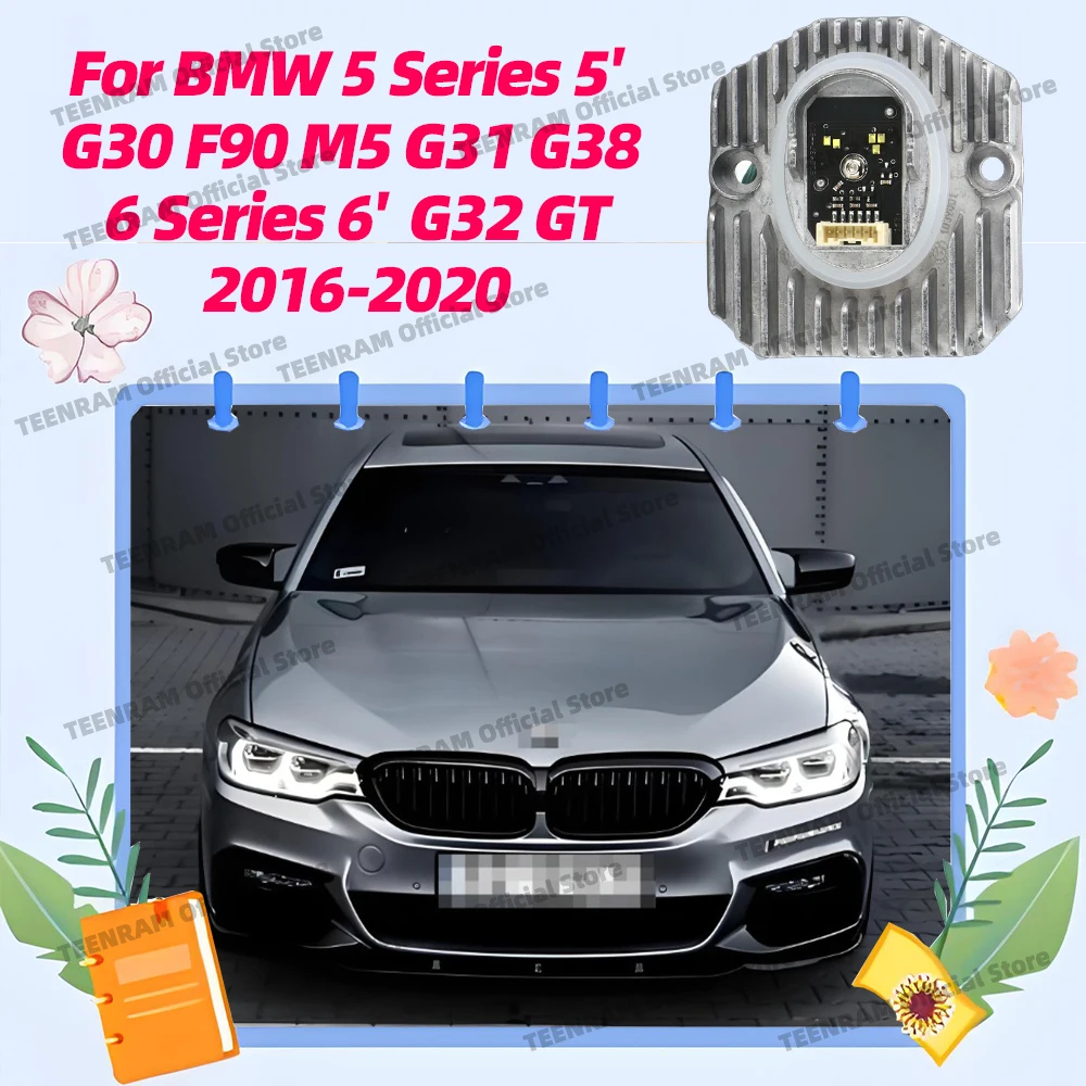 1x LED Angel Eyes Module 63117214939 63117214940 For 2016-2020 BMW G30 G31 G32 G38 Plug and Play LED DRL Light Controller Unit