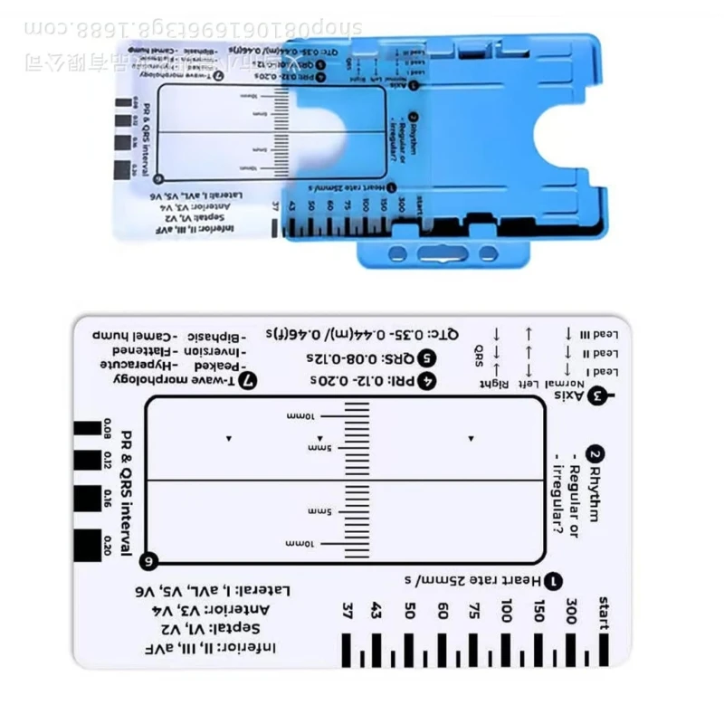 P0UA Electrocardiogram 7 Step Ruler For Healthcare Professional And Medicals Students