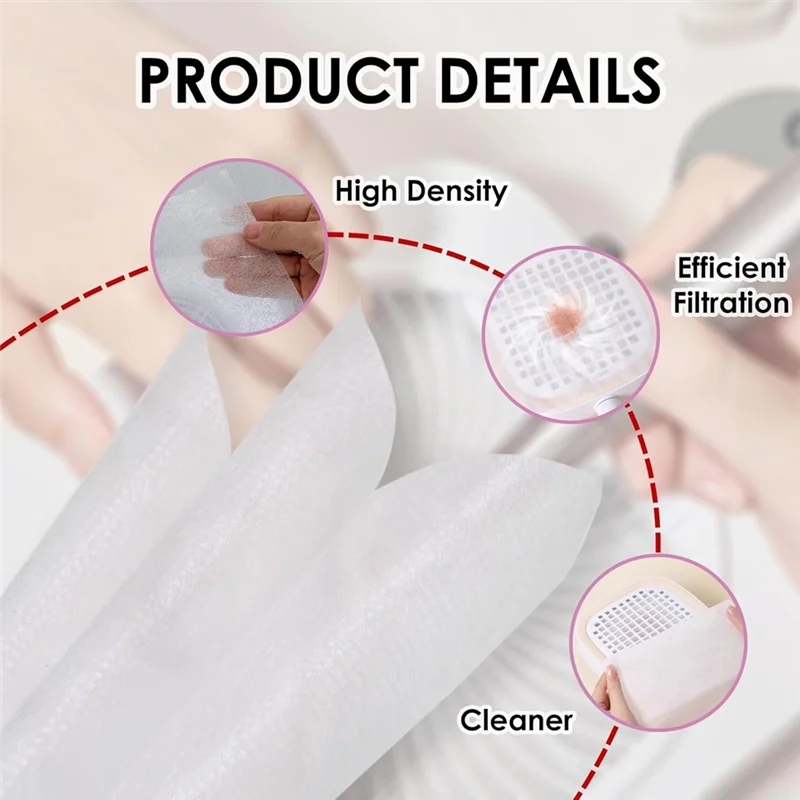 

ABBO-300 Sheets Nail Dust Collector Filter Paper: Disposable Dust Vacuum Filter For Most Nail Dust Fan Extractor Machine