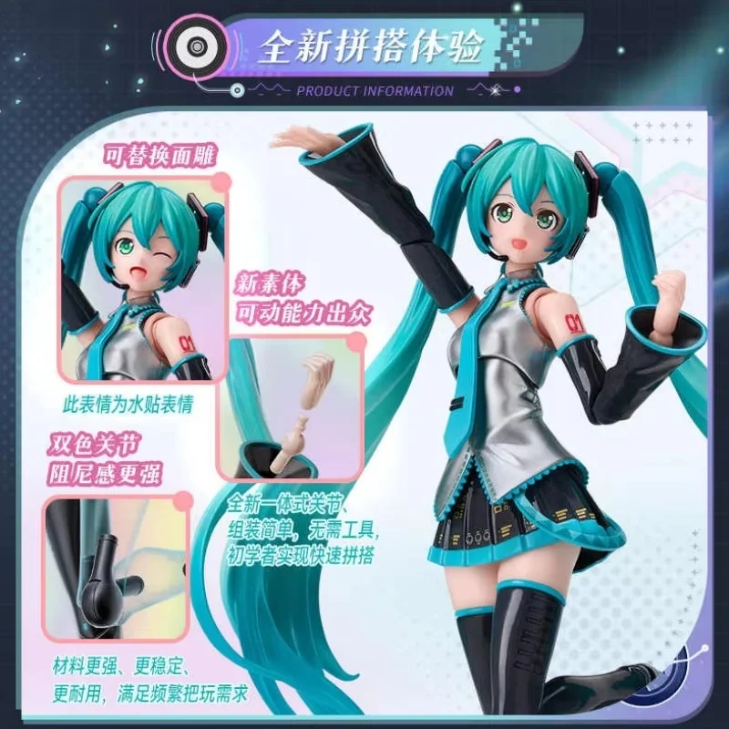 

Лидер продаж, оригинальные Blokees Miku, мультяшная аниме-фигурка, ПВХ, модный предмет, коллекция игрушек, фигурки, украшение для рабочего стола, праздничные подарки