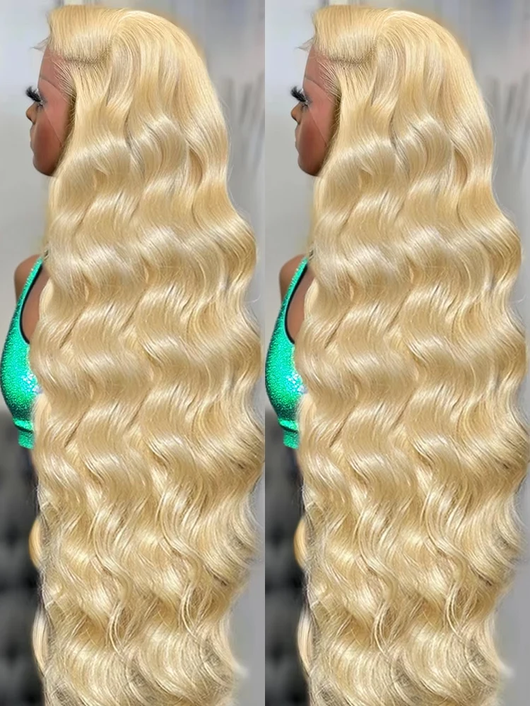 250% الكثافة 13x6 HD الدانتيل أمامي الجسم موجة الباروكات 30 40 بوصة 613 العسل شقراء الملونة موجة المياه 13x4 الدانتيل الجبهة خصلات الشعر المستعار الإنسان