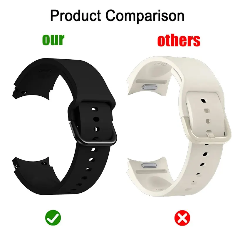 Silicone Strap For Samsung Galaxy Watch 6/5/4 44mm 40mm pro 45mm Sport 20mm Watchband Bracelet Galaxy Watch 6 Classic 43mm 47mm