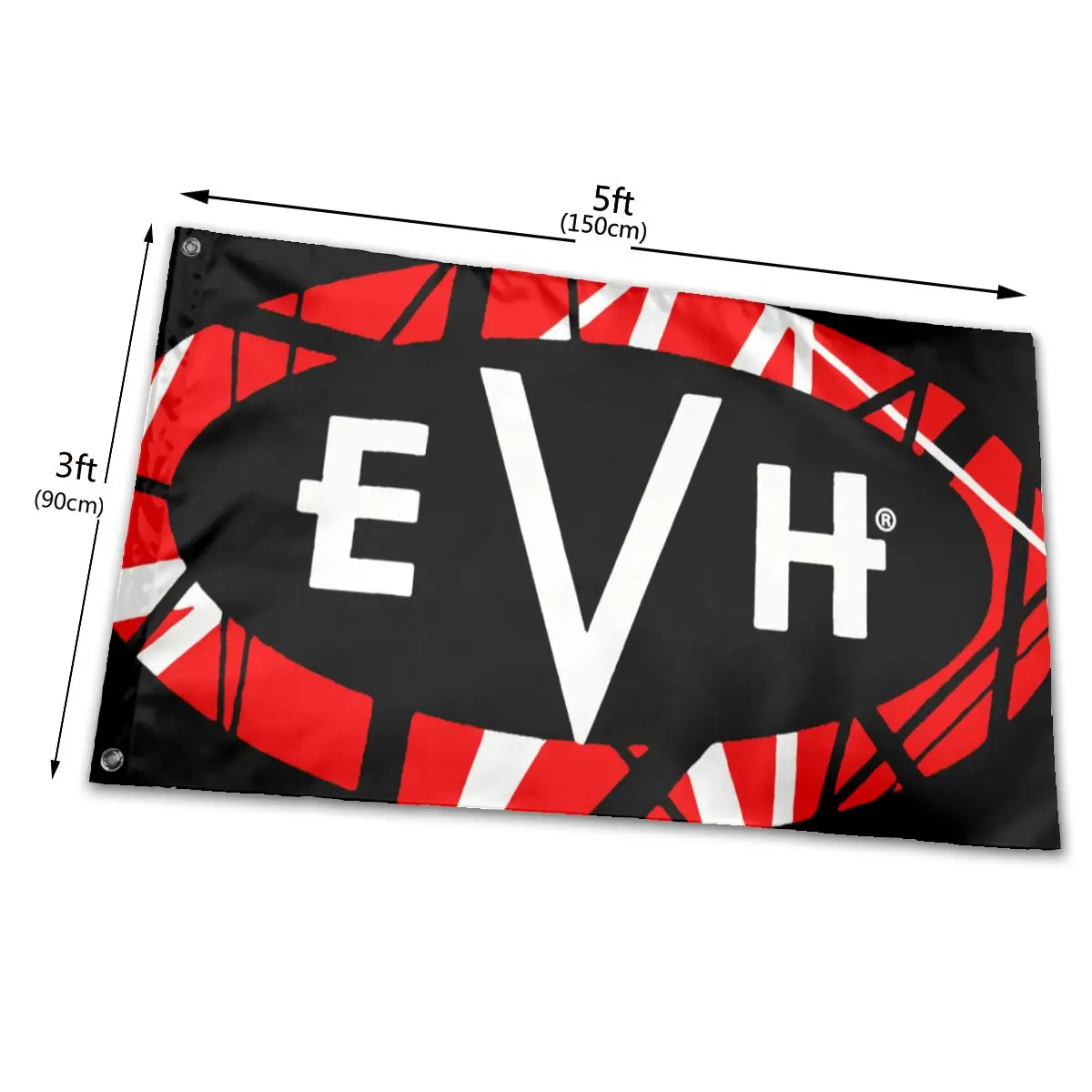 Wyprzedaż 20 Hot Eddie Van Halen Evh Guitar Mens Uni Black White S 5Xl More Colors Music Banner Home Outdoor Gift Party Flag