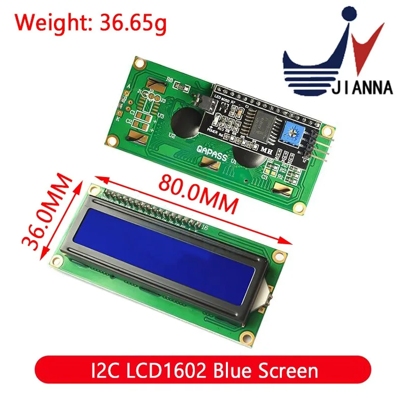 LCD Module Blue Green Screen For Arduino 0802 1602 2004 12864 LCD Character UNO R3 Mega2560 Display PCF8574T IIC I2C Interface