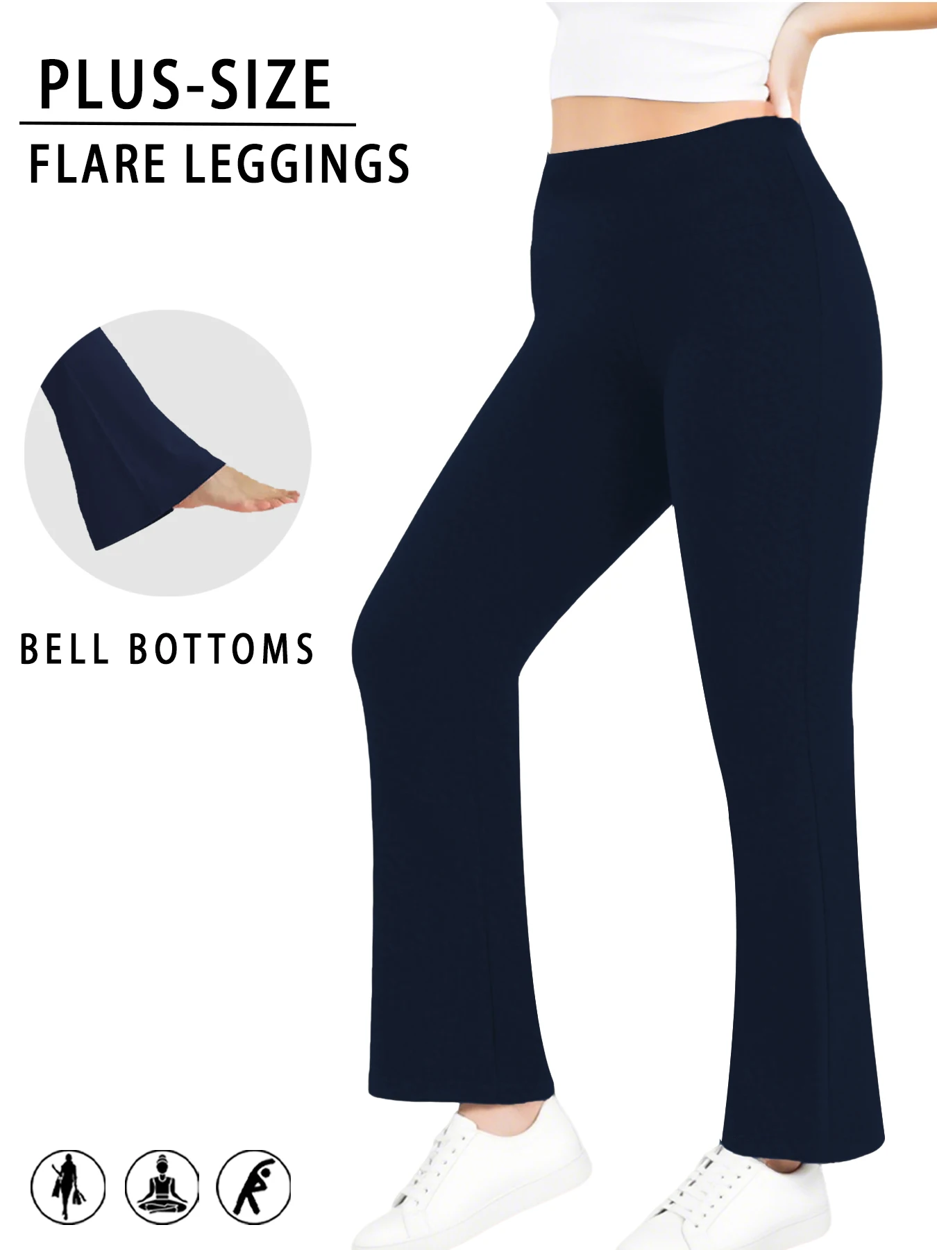 

Женские брюки-клеш больших размеров: супермягкие, с высокой талией, утягивающие живот, для тренировок, йоги, фитнеса, с эффектом пуш-ап, длинные леггинсы, расклешенные брюки-клеш