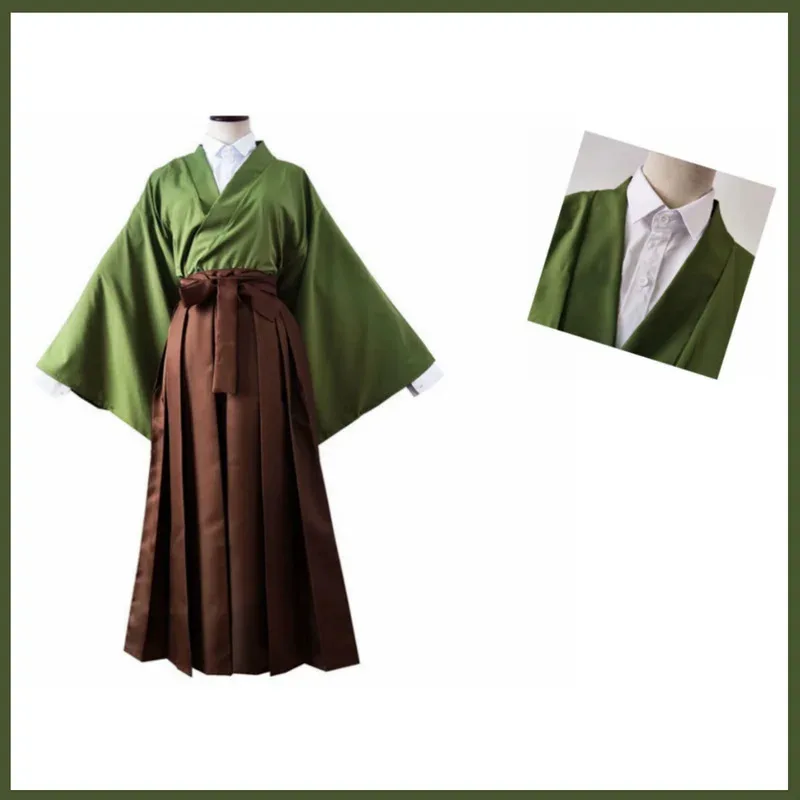 أنيمي كاردكابتور ساكورا كينوموتو تويا تأثيري حلي اليابانية الأخضر كيمونو البشكير معطف شعر مستعار رجل امرأة هالوين البدلة سم ؛ 5