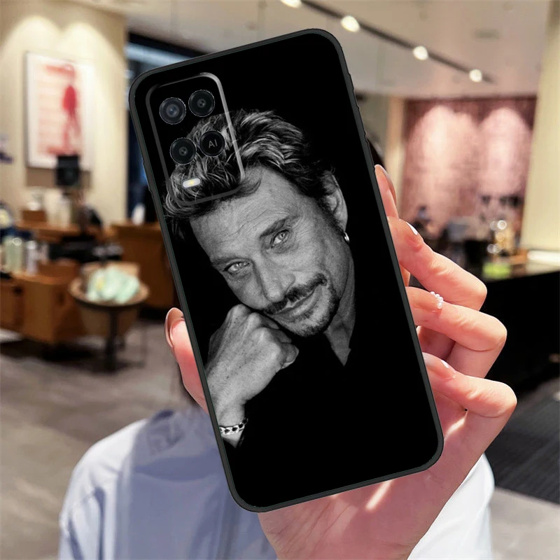 Johnny Hallyday Music Case For OPPO A74 A54 A94 A52 A72 A83 A91 A93 A53S A15 A16 A5 A9 A31 A53 2020 Phone Cover