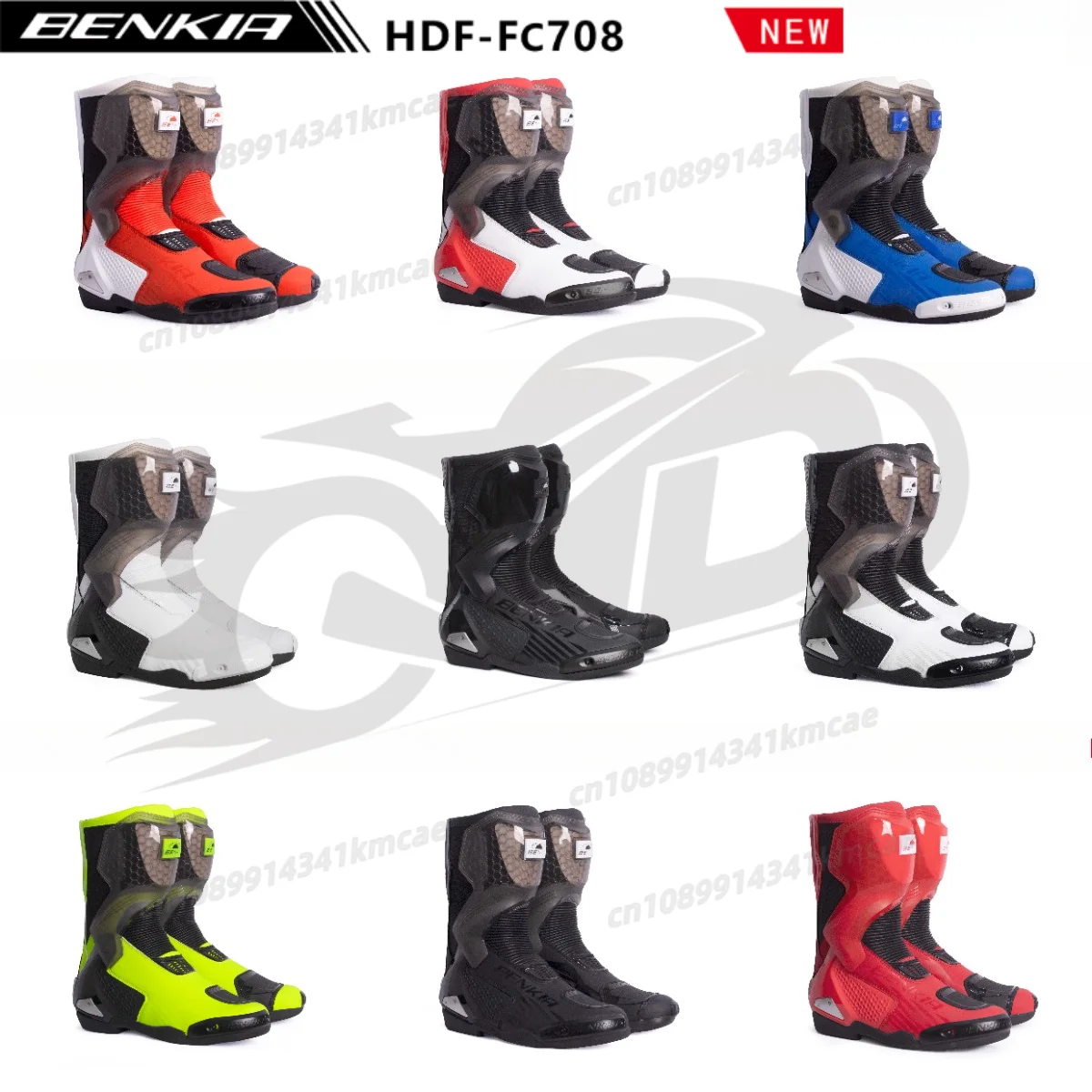 BENKIA HDF-FC708 Motorcycle Riding Boots Off-road Competitive Racing Boots Anti-drop Motorcycle Travel Equipment Botas Moto