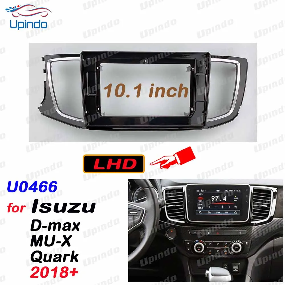 

2 Din 10,1-дюймовый автомобильный радиоприемник Android, рамка панели для Isuzu D-max MU-X Quark LHD 2018 + ABS + ПК, установка пластиковой приборной панели