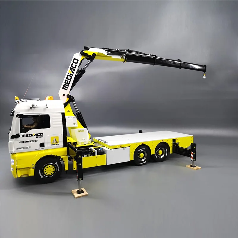 1/14 Truck Mounted Crane Remote Control Hydraulic Heavy Truck Crane Model Construction Machinery KIT Version Tamiya Car Model