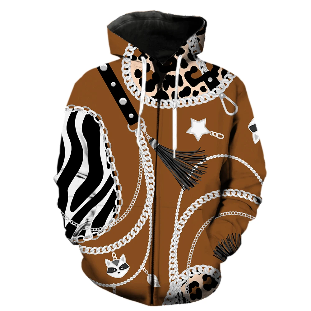 

Grassland Animal Tiger Leopard Men's Zipper Hoodie 2022 Hot Sale Casual Spring Oversized Unisex Streetwear Teens Tops Hip Hop