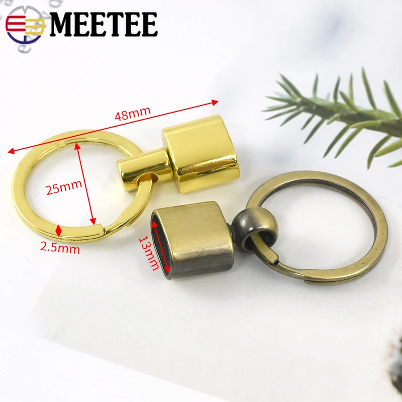 2/4/10Pcs Meetee 14mm Metal O Ring Buckles Keychain Hook Clasp Bags Sides Clip Buckle Belt Safety Strap DIY Hardware Accessories