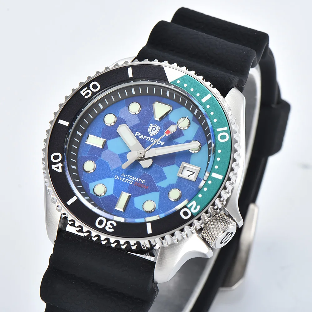 41mm NH35 Men's Fashion Automatic Watch, Date Window Sapphire Crystal Screwdown Crown 50M Waterproof Textured Dial Gift