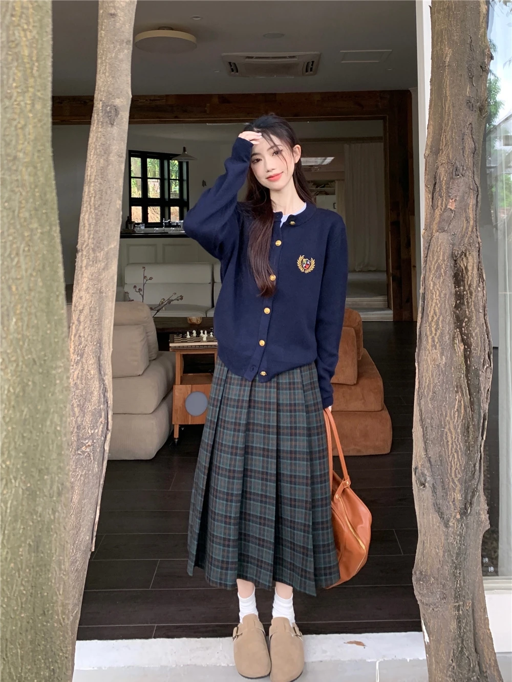 Kardigan damski plus size, dzianinowy, swobodny, okrągły dekolt, sweter, kurtka, odzież wierzchnia, styl vintage, uniwersytecki, wygodny, długi sweter